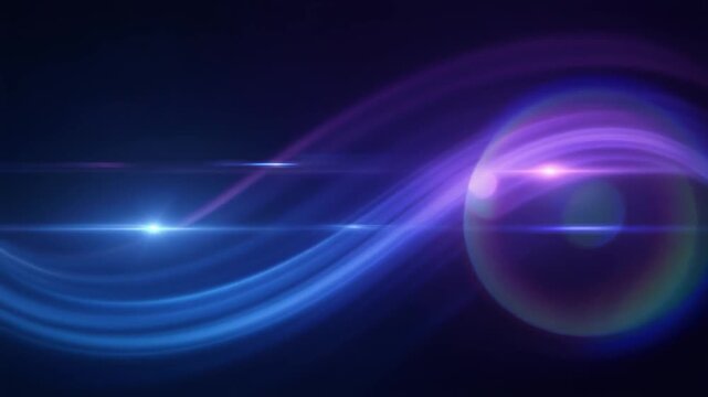 Elegant sapphire light wash flows across deep black background, sapphire blue, indigo, violet gradients creating cinematic overlay with lens reflections for filmmaking, video editing, motion graphics.