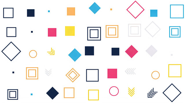 High contrast geometric pattern with bold navy blue and pink accents on transparent background.