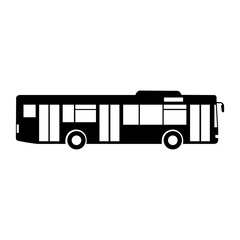 Public transport vehicle icon with bus silhouette art © SHAHRIZ