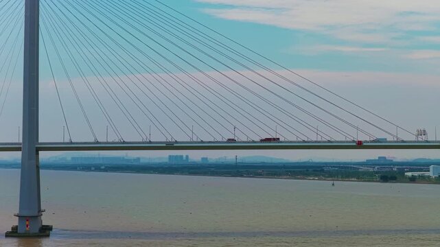 Aerial View of Shenzhen-Zhongshan Bridge, Guangdong, China