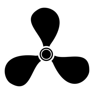 ship propeller solid icon
