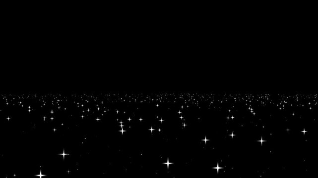 Twinkling Star Particles. Seamless Loop. Glittering Sparkle Stars Particle Motion Overlay