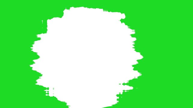 Artistic black ink bleed animation with expanding watercolor splash over green and white background, elegant fluid transition, alpha matte overlay, seamless professional 4K footage