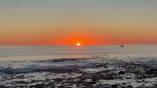 Sunset over the Cape Peninsula, South Africa.