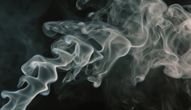  Soft layers of translucent smoke gently drift upward through the frame, creating an elegant and cinematic flow with fluid organic movement