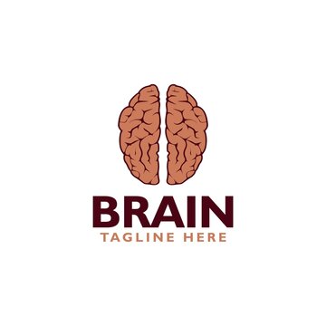 Brain logo icon isolated on white background