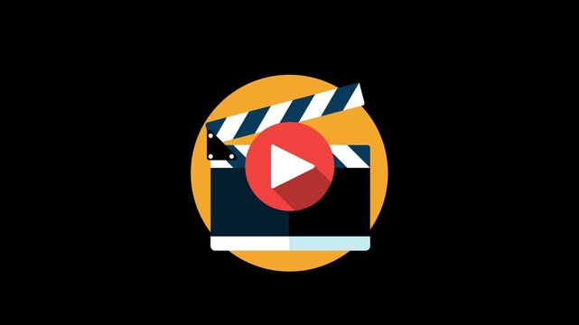 Clapper Board Animation with Transparent Background
