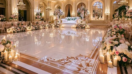 Fototapeta premium Elegant Wedding Reception in Luxurious Venue
