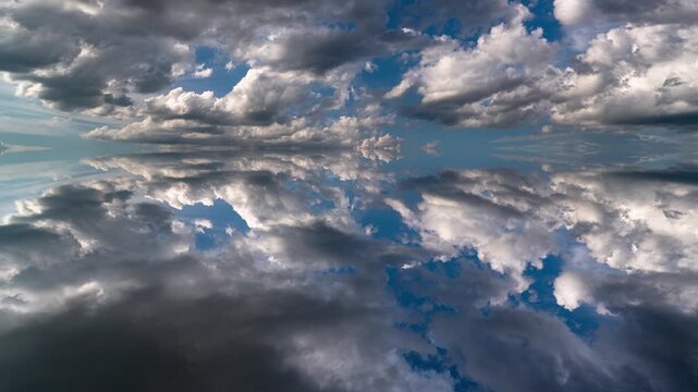 Symmetrical Sky Reflection Timelapse Symbolizing Balance, Harmony and Mindfulness