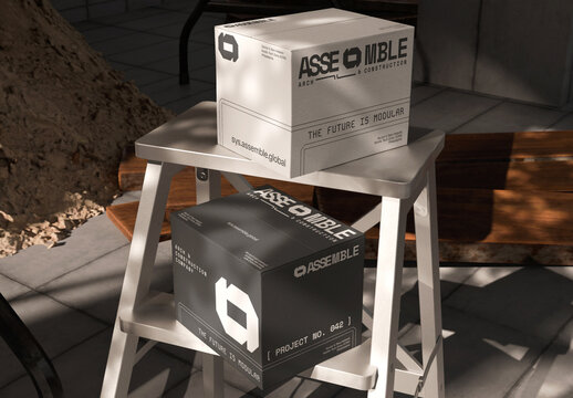 Stacked Box Mockup