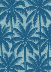Obraz premium Tropical palm tree pattern