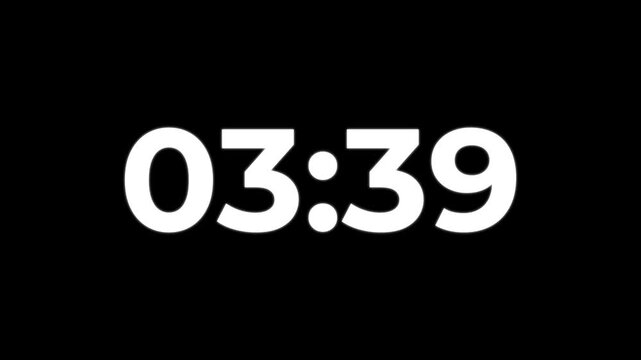 Coming soon 4 minutes 0 second Digital countdown 240 seconds. two minute countdown timer animation. Dynamic 240s Countdown Animation Engaging Timer Visuals for Events 4k video