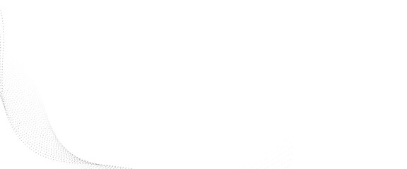 Fototapeta premium Flowing dots particles wave pattern halftone gradient curve shape isolated on transparent background. Vector in concept of technology, science, music, modern flowing geometric backdrop.