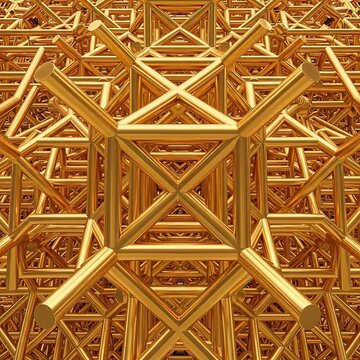 Golden Lattice Geometry: A Glimpse into Recursive Structure