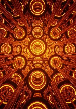 Fiery Infinite Rings: A Luminescent Descent
