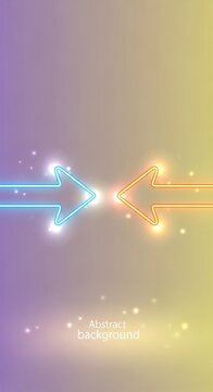 Neon Arrows of Contrasting Light