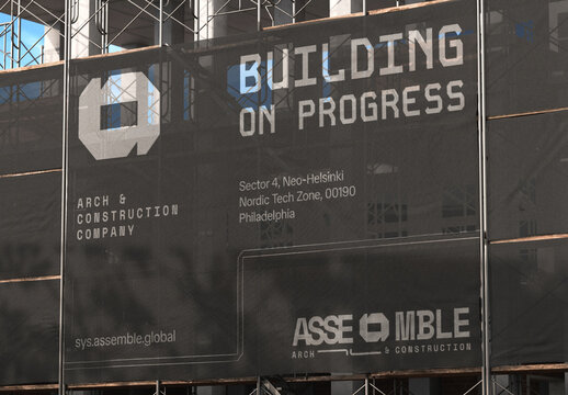 Construction Scaffolding Mockup