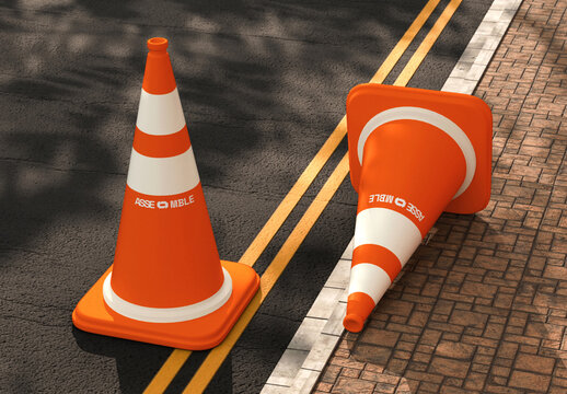 Safety Cone Mockup