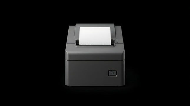 Compact thermal receipt printer for medical billing and patient records. Sleek POS device for healthcare documentation and point-of-care receipts.