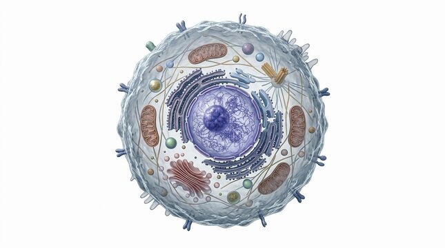 Complete 3d structure of an animal cell organelle map