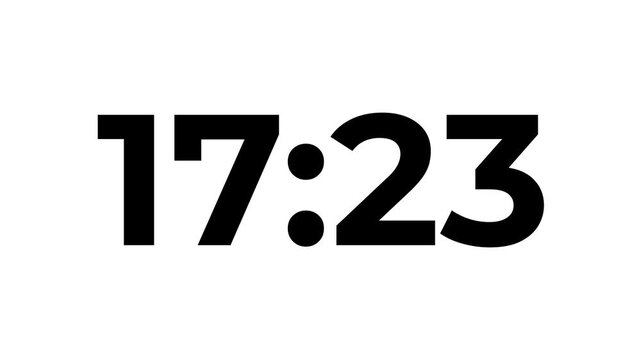 19 minute stopwatch , analog neon clock icon animation .19 minute countdown timer
