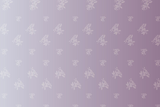 Soft Lavender Gradient Background with Elegant Repeating Floral Pattern for Delicate and Vintage Themed Designs
