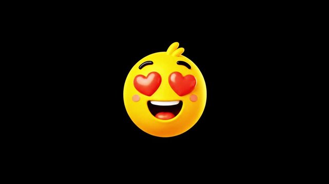 Smiling face with heart-shaped eyes emoji expressing love and affection
