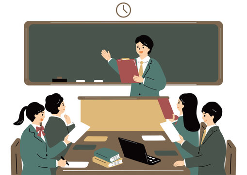教室で授業を受ける生徒たち