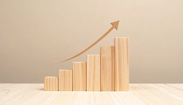 business graph with arrow