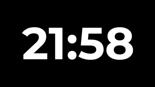 24 minute stopwatch , analog neon clock icon animation .24 minute countdown timer