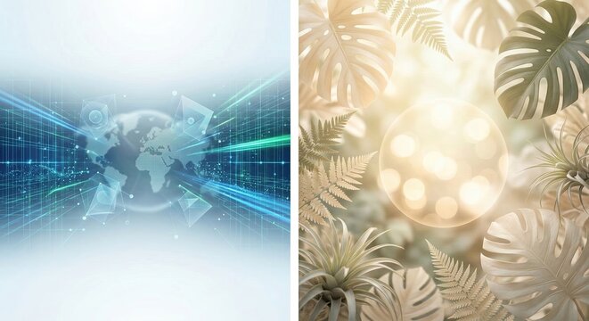 Abstract digital global network background with blue data streams and futuristic technology elements, representing big data, internet connectivity, cybersecurity, artificial int...