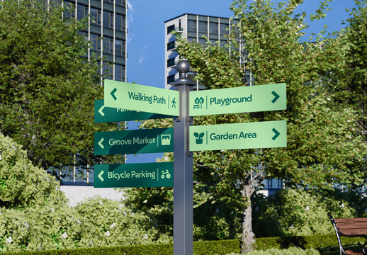 Directional Sign Mockup