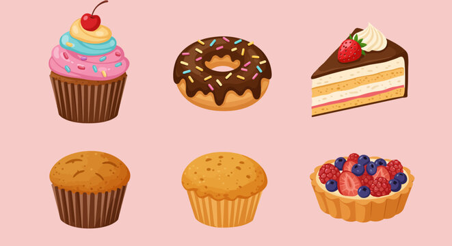 Assorted sweet baked goods.