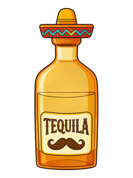 bottle of tequila illustration 