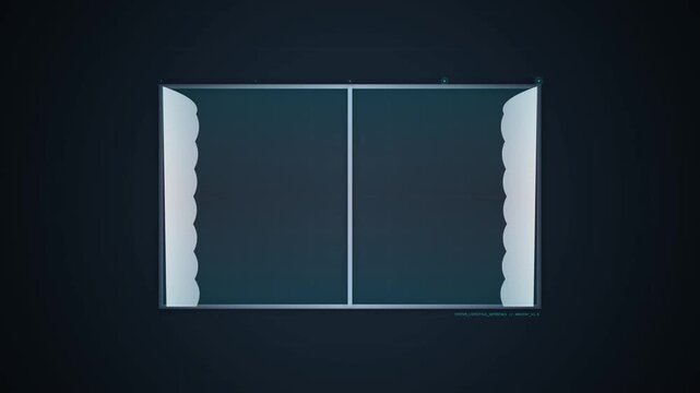 Minimalist Digital Split Screen Interface Overlay for HUD Presentation