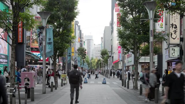 Tokyo Scene  :  Shopping Street Leading to a Cluster of Entertainment Facilities in Ikebukuro, Known as One of the World's Major Hubs for "Otome" Female Subculture  |  Ikebukuro, Tokyo, Japan