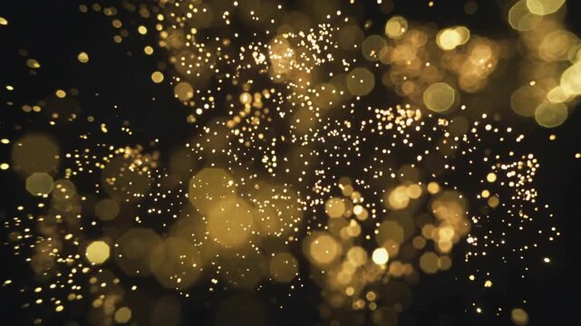 Soft gaseous fog particles are moving upwards infinitely across a deep black backdrop in clean looping presentation