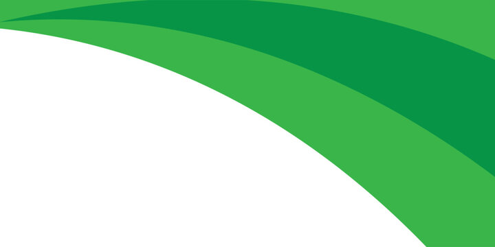 Green banner background. Green abstract header with rounded lines for web banner or poster.
