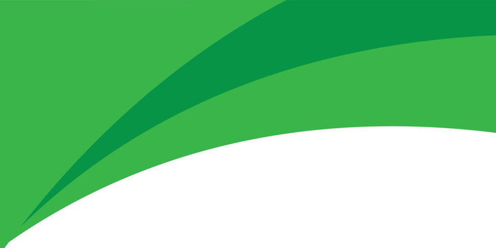 Green banner background. Green abstract header with rounded lines for web banner or poster.