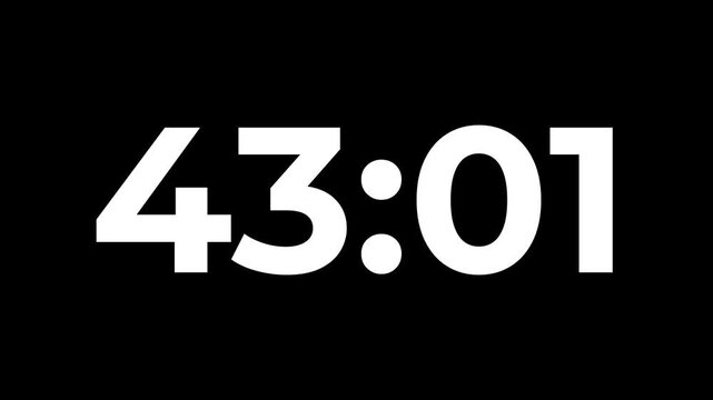 47 minute countdown timer .47 minute stopwatch , analog clock icon animated video