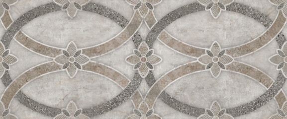 abstract geometric retro background, modern wallpaper design, cement texture. Ceramic kitchen or bathroom wall tile   © Vidal