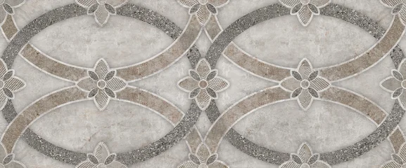 abstract geometric retro background, modern wallpaper design, cement texture. Ceramic kitchen or bathroom wall tile   © Vidal