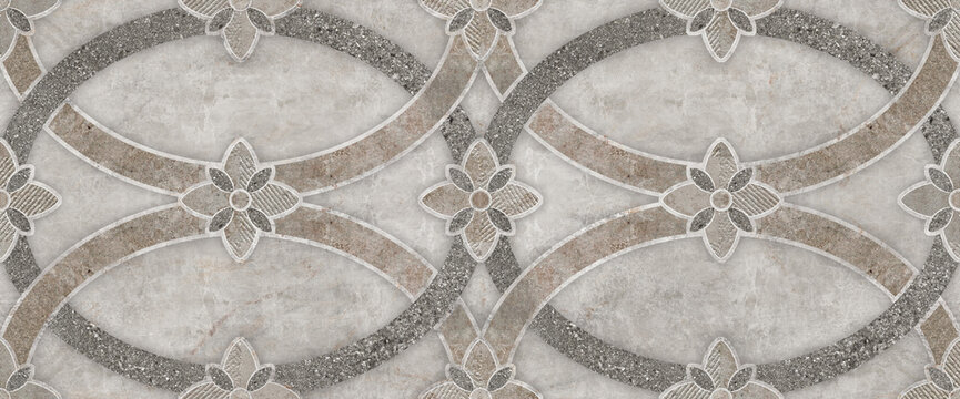 abstract geometric retro background, modern wallpaper design, cement texture. Ceramic kitchen or bathroom wall tile	
