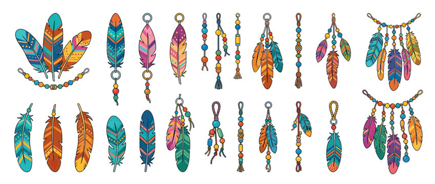 Bohemian Feather Charms and Danglers Collection