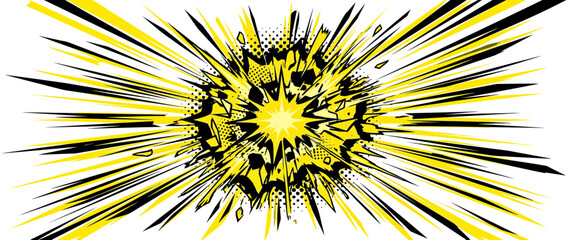 Yellow and Black Radial Burst Explosion © Maesa