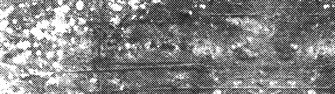 Distressed black vintage dot dots dotted texture effect - halftone gradient, distressed halftone gradient with grunge fade, isolated on transparent or white background png