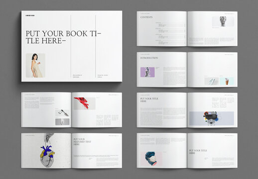Book Layout Design Template Landscape