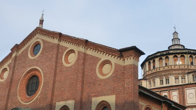 Church of Santa Maria delle Grazie details and architecture, Lombardy, Italy.
