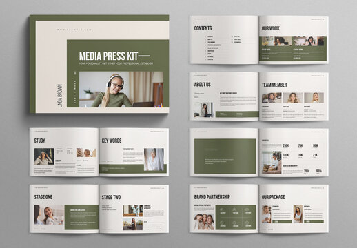 Media Press Kit Template Landscape Layout