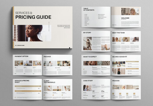Service & Pricing Guide Template Landscape